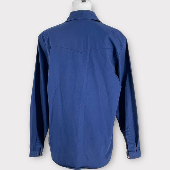 Vintage Western Wrangler Patriotic American Texas Flag Button Up Shirt M - Picture 7 of 15